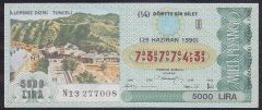 1990 29 HAZİRAN ÇEYREK BİLET U SERİSİ