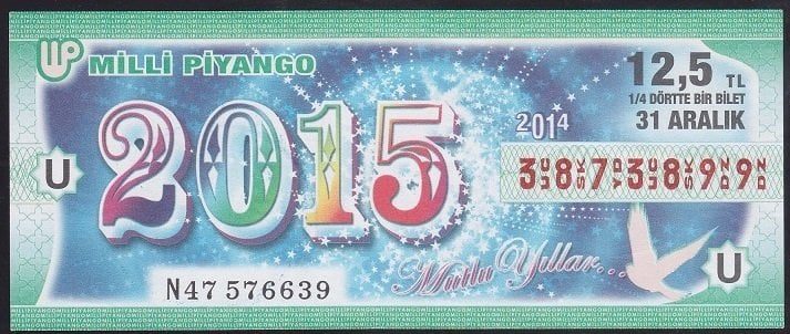 2014 31 ARALIK ÇEYREK BİLET U SERİSİ