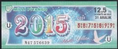 2014 31 ARALIK ÇEYREK BİLET U SERİSİ