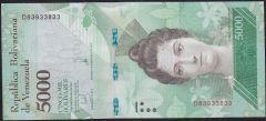 Venezuela 5000 Bolivares 2017 Çil ( 83933833 )