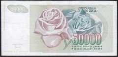 Yugoslavya 50.000 Dinar 1992 Çok Temiz+