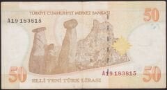 8.Emisyon 50 YTL A19 183815 Çok Temiz+