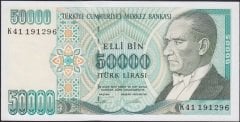 7.Emisyon 2.Tertip 50000 Lira K41 191296 Çil