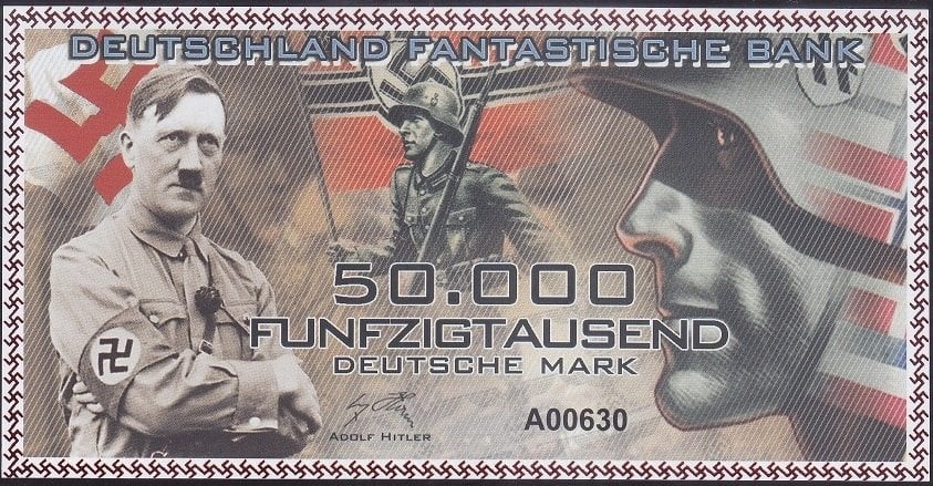 Almanya 50000 Mark Çil Nazi - Hitler Fantazi Para