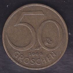 Avusturya 50 Groschen 1966