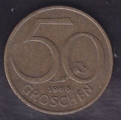 Avusturya 50 Groschen 1966