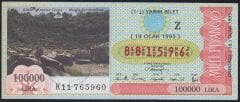 1995 19 Ocak Yarım Bilet - Z Serisi - Muğla