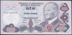 6.Emisyon 3.Tertip 1000 Lira F15 758319 Çok Temiz+