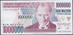 7.Emisyon 1.Tertip 1 000 000 Lira F48 308406 Çil
