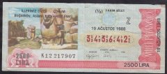 1988 19 AĞUSTOS YARIM BİLET Z SERİSİ
