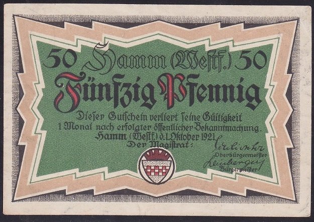 ALMANYA 50 PFENNİNG 1921 ÇİLALTI ÇİL