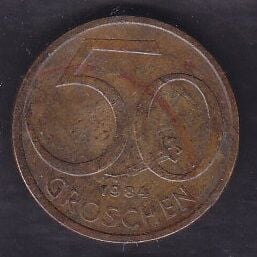 Avusturya 50 Groschen 1984