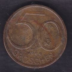 Avusturya 50 Groschen 1984