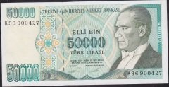 7.Emisyon 2.Tertip 50000 Lira K36 900427 Çilaltı Çil