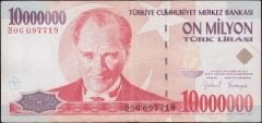 7.Emisyon 10 000 000 Lira B06 697719 Çok Temiz+