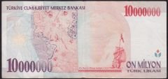 7.Emisyon 10 000 000 Lira B06 697719 Çok Temiz+