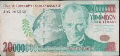 7.Emisyon 20 000 000 Lira A07 295265 Haliyle