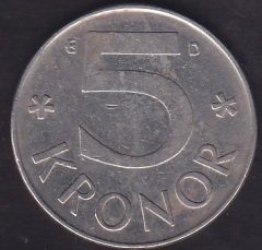 İsveç 5 Kron 1987