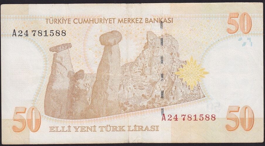 8.Emisyon 50 YTL A24 781588 Çok Temiz