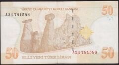 8.Emisyon 50 YTL A24 781588 Çok Temiz