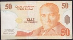 8.Emisyon 50 YTL A24 781588 Çok Temiz