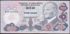 6.Emisyon 2.Tertip 1000 Lira D29 618203 Çok Temiz+