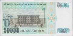 7.Emisyon 1.Tertip 50000 Lira J39 470763 Çil