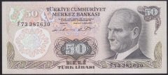 6.EMİSYON 1.TERTİP 50 LİRA F73 387630 ÇİLALTI