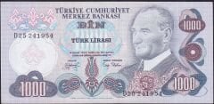 6.Emisyon 2.Tertip 1000 Lira D25 241954 Çok Çok Temiz+