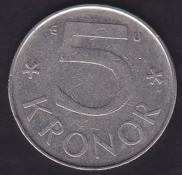İSVEÇ 5 KRON 1982