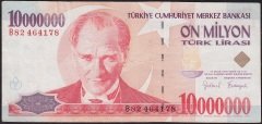 7.Emisyon 10 000 000 Lira B82 464178 Çok Temiz