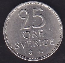 İsveç 25 Öre 1964