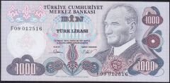 6.Emisyon 3.Tertip 1000 Lira F09 012516 Çilaltı Çil