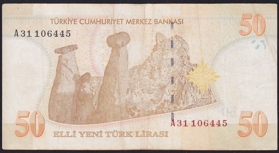 8.Emisyon 50 YTL A31 106445 Çok Temiz+