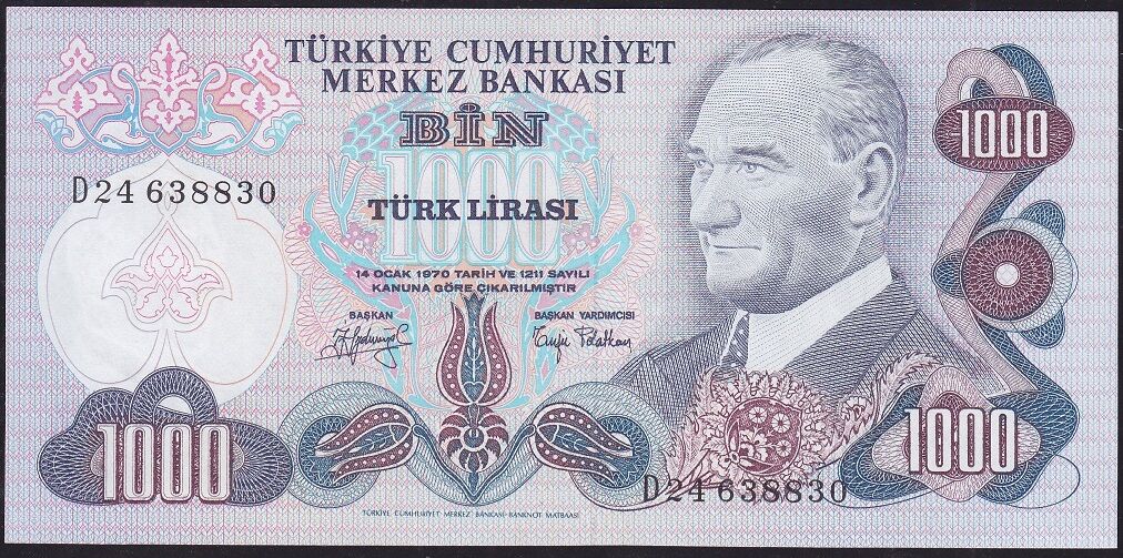 6.Emisyon 2.Tertip 1000 Lira D24 638830 Çilaltı Çil