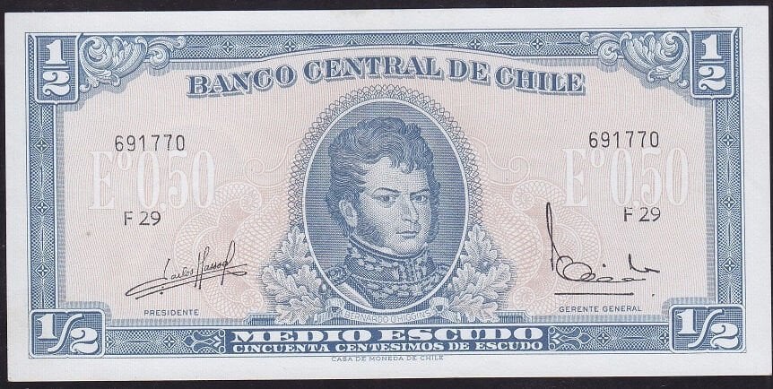 Şili 1/2 Escudo 1964 - 1967 Ççt Çilaltı