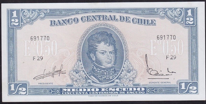 Şili 1/2 Escudo 1964 - 1967 Ççt Çilaltı