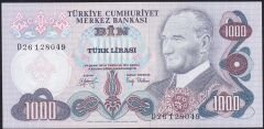 6.Emisyon 2.Tertip 1000 Lira D26 128049 Çilaltı