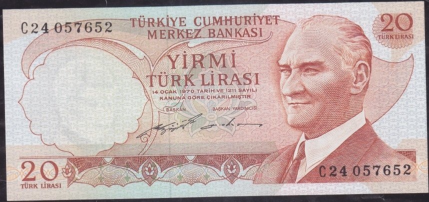 6.Emisyon 2.Tertip 20 Lira C24 057652 Çilaltı