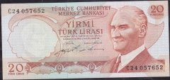6.Emisyon 2.Tertip 20 Lira C24 057652 Çilaltı