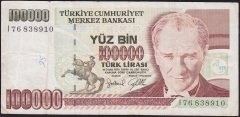 7.Emisyon 3.Tertip 100000 Lira I76 838910 Çok Temiz