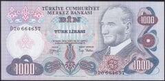 6.Emisyon 2.Tertip 1000 Lira D20 664657 Ççt Çilaltı