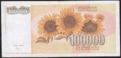 Yugoslavya 100000 Dinar 1993 Çok Temiz+