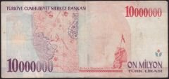 7.Emisyon 10 000 000 Lira B02 153431 Çok Temiz