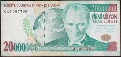 7.Emisyon 20 000 000 Lira C35 087766 Çok Temiz