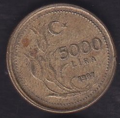 1997 Yılı 5000 Lira