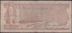 6.Emisyon 1.Tertip 20 Lira B50 078498 Temiz