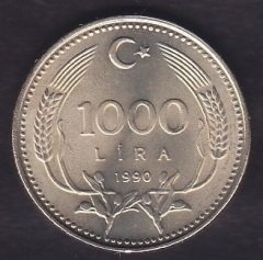 1990 YILI 1000 LİRA ÇİLALTI ÇİL