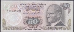 6.EMİSYON 1.TERTİP 50 LİRA F67 176995 ÇİLALTI