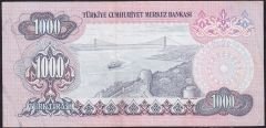 6.Emisyon 3.Tertip 1000 Lira F01 043639 Çok Temiz